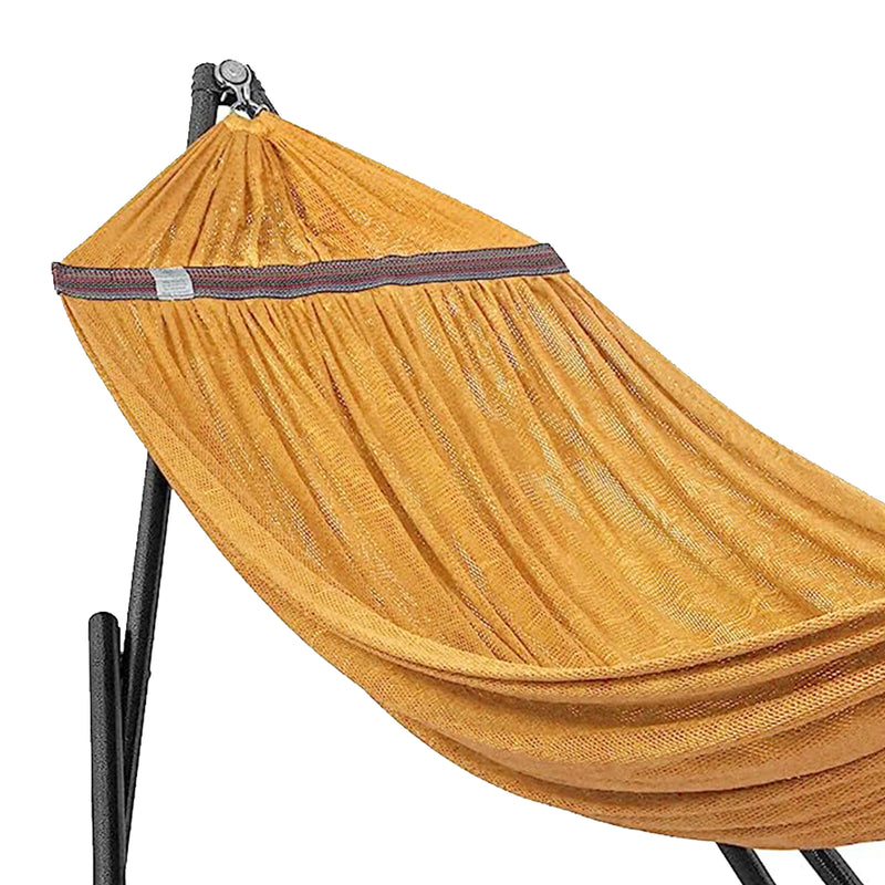 Tranquillo 106.5" Double Hammock with Adjustable Stand and Bag, Yellow (Used)