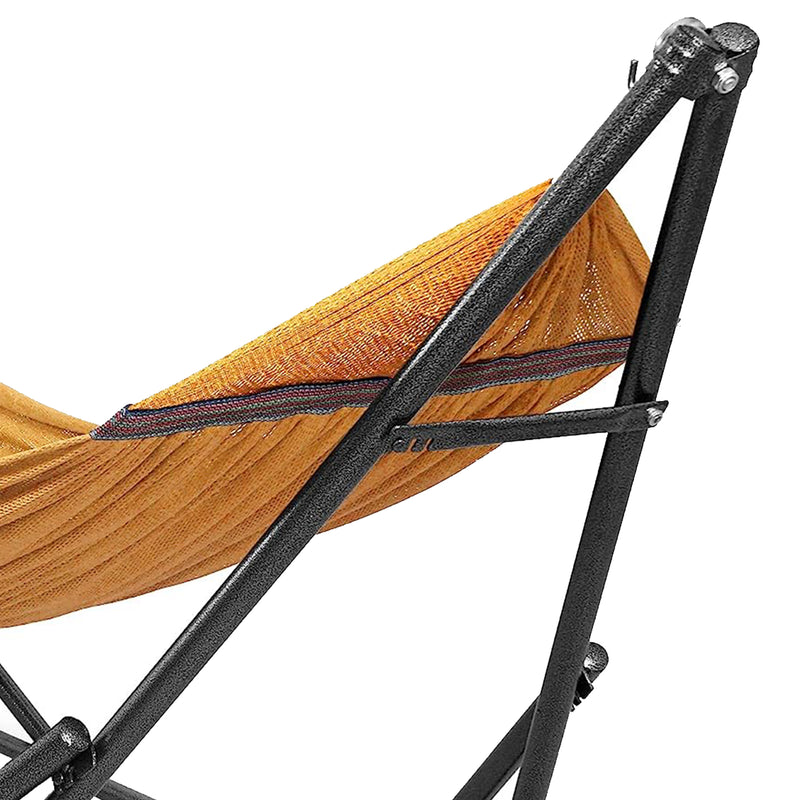 Tranquillo 106.5" Double Hammock w/Adjustable Stand & Bag, Yellow (For Parts)