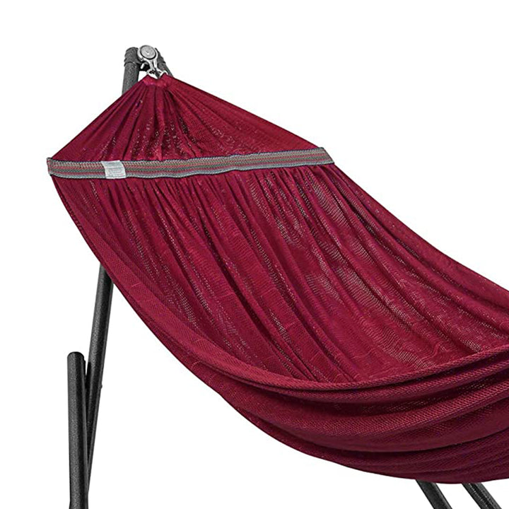 Tranquillo Universal 106.5" Double Hammock with Adjustable Stand and Bag, Red