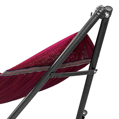 Tranquillo Universal 106.5" Double Hammock with Adjustable Stand and Bag, Red