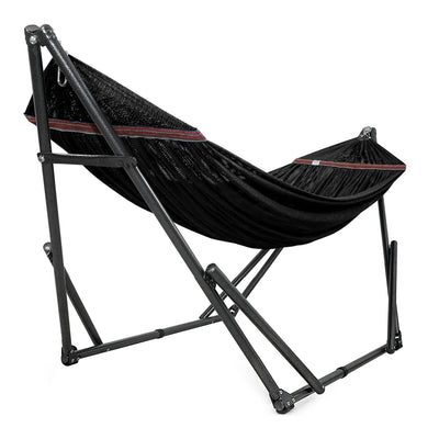 Tranquillo Universal 116" Double Hammock w/Adjustable Stand & Bag, Black (Used)