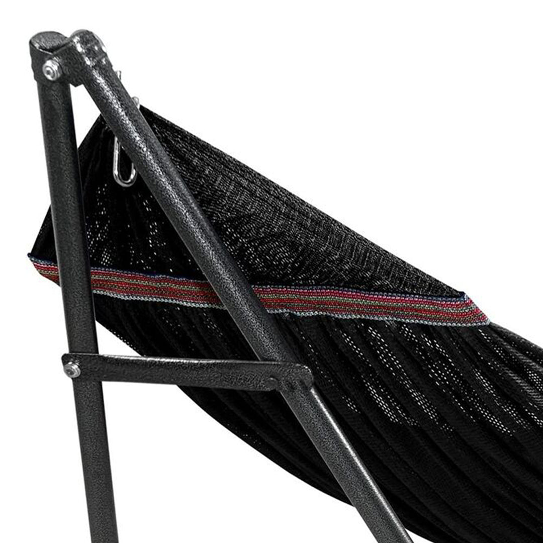 Tranquillo Universal 116" Double Hammock with Adjustable Stand and Bag, Black