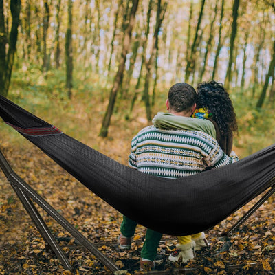 Tranquillo Universal 116" Double Hammock w/Adjustable Stand & Bag, Black (Used) - VMInnovations