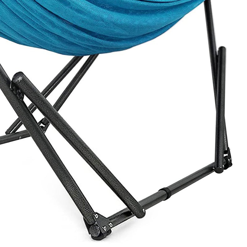 Tranquillo Universal 116" Double Hammock with Adjustable Stand and Bag, Sky Blue