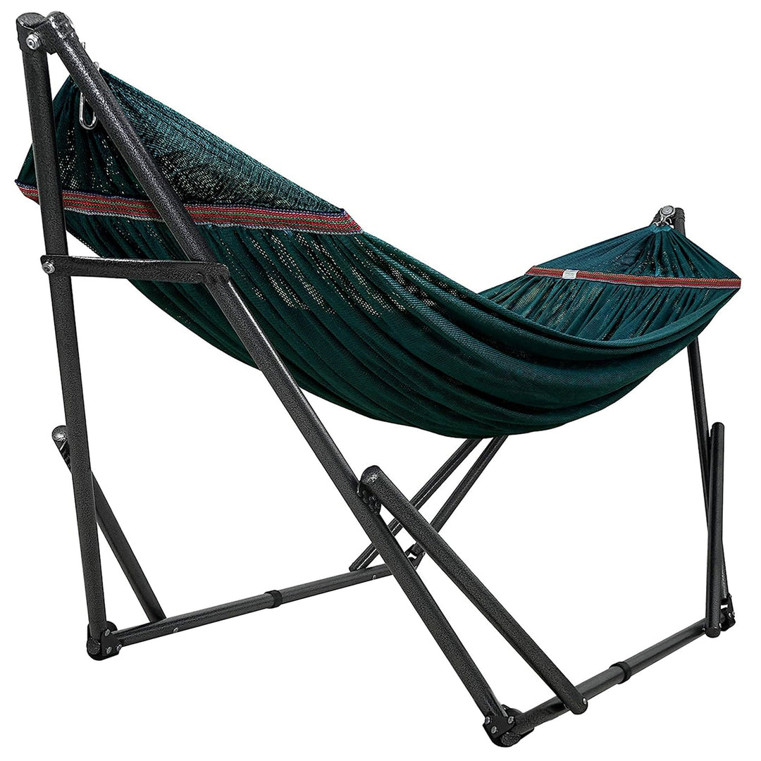 Tranquillo Universal 116" Double Hammock with Adjustable Stand and Bag, Peacock