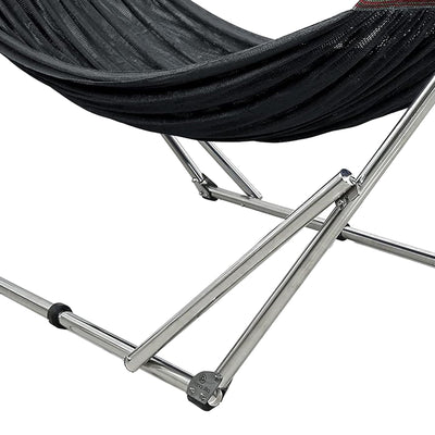 Tranquillo 106" Double Hammock with Adjustable Stand and Bag, Black (For Parts)