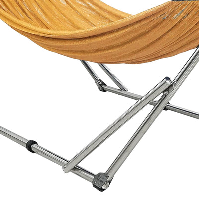 Tranquillo 106" Double Hammock with Adjustable Stand and Bag, Yellow (Open Box) - VMInnovations