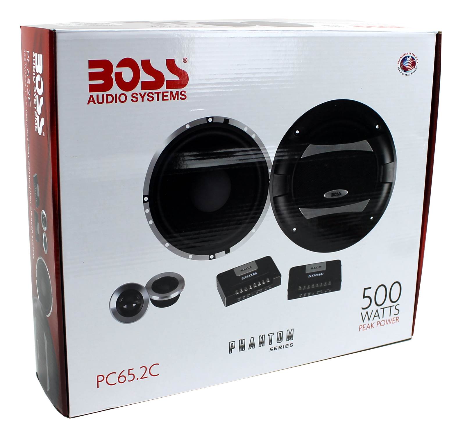 BOSS Audio Phantom 6.5 Inch 500 Watt 2 Way Component Car Audio Speakers (4 Pack)