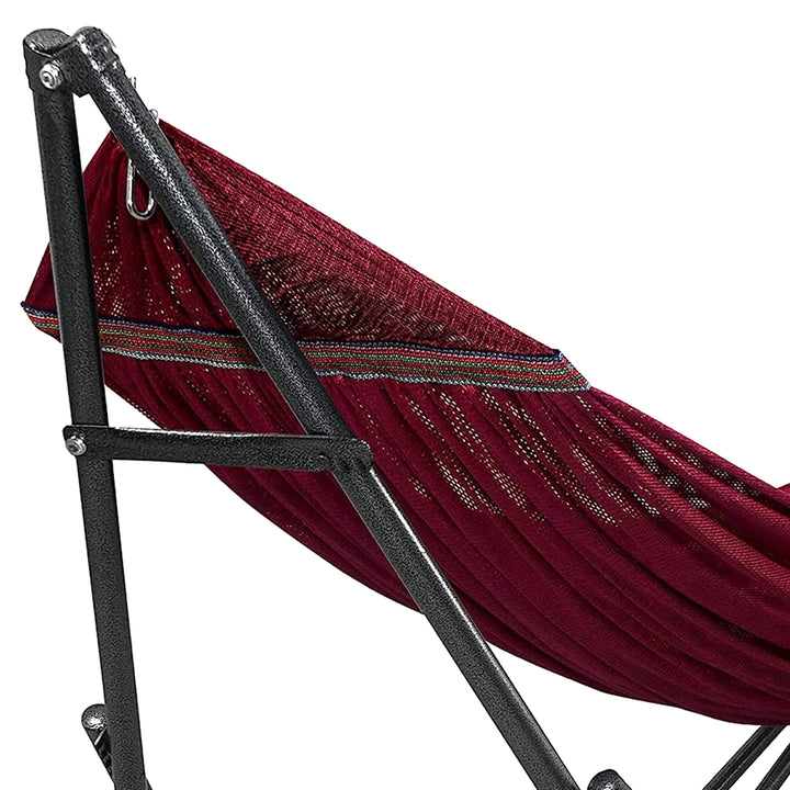 Tranquillo 116" Double Hammock with Adjustable Stand and Bag, Red (Used)