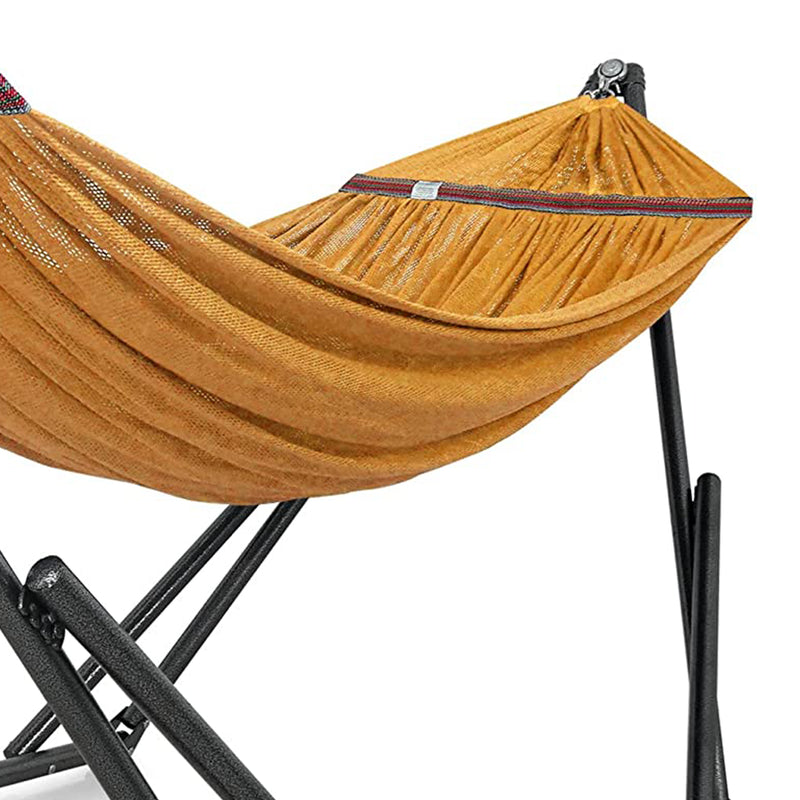 Tranquillo Universal 116" Double Hammock w/Adjustable Stand & Bag, Yellow (Used)