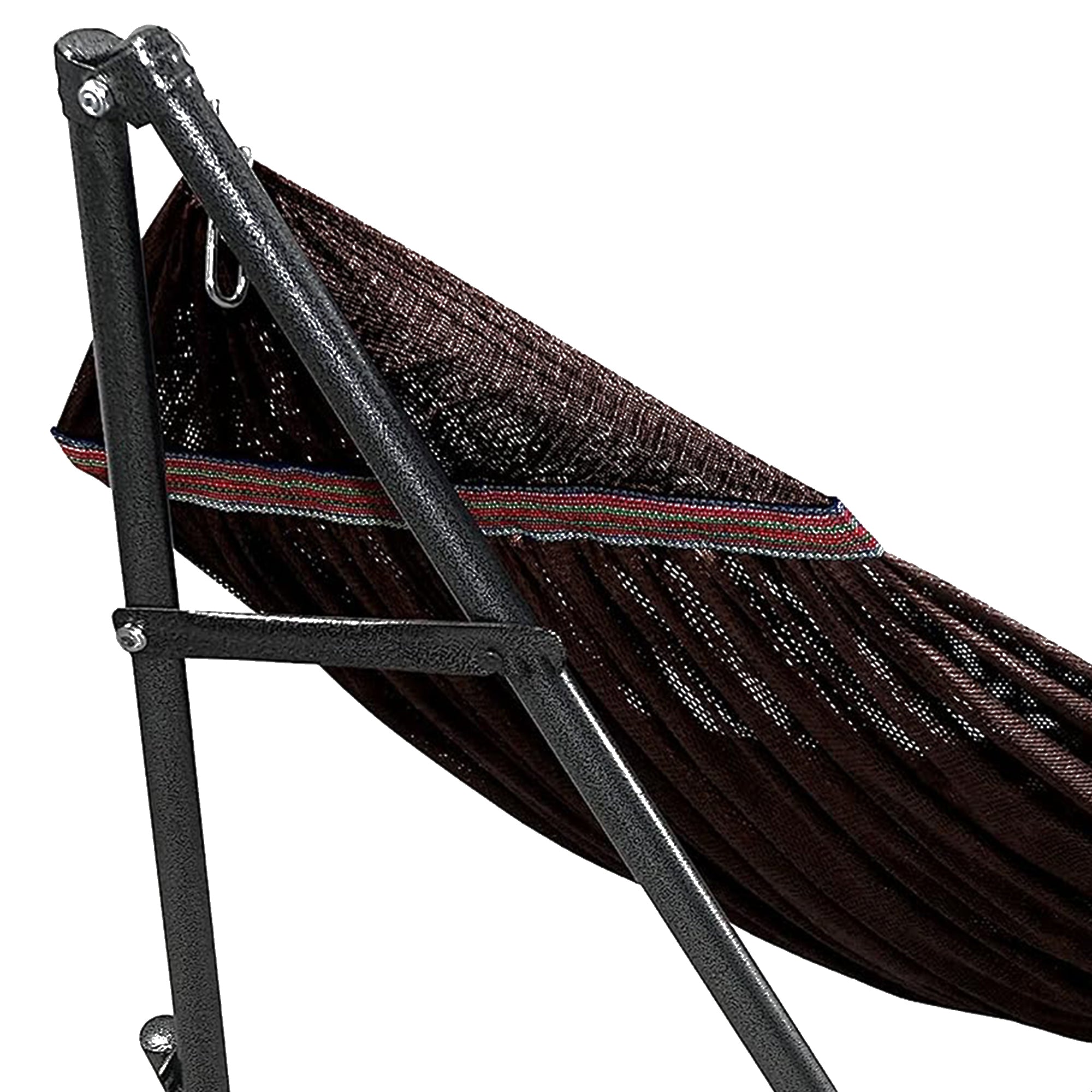 Tranquillo Universal 116" Double Hammock with Adjustable Stand and Bag, Brown