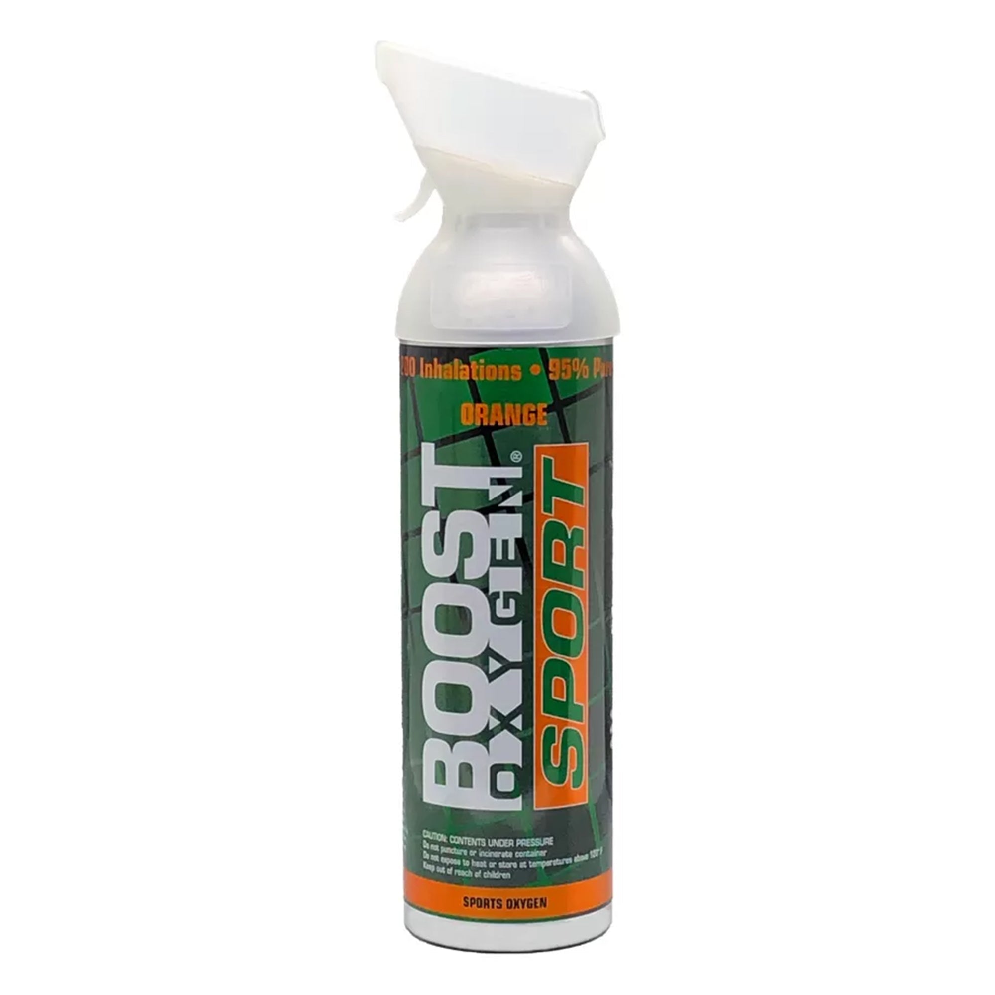 Boost Oxygen 10 Liter Canned Supplemental Oxygen Bottle with Mouthpiece, Orange