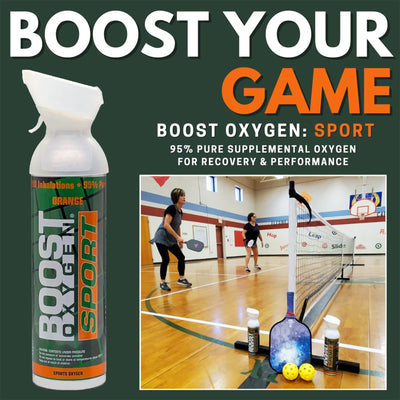 Boost Oxygen 10 Liter Canned Supplemental Oxygen Bottle with Mouthpiece, Orange