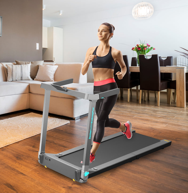 Denise Austin Foldable Treadmill for Small Spaces, 56.6"x29.3"x39.5" (Open Box)