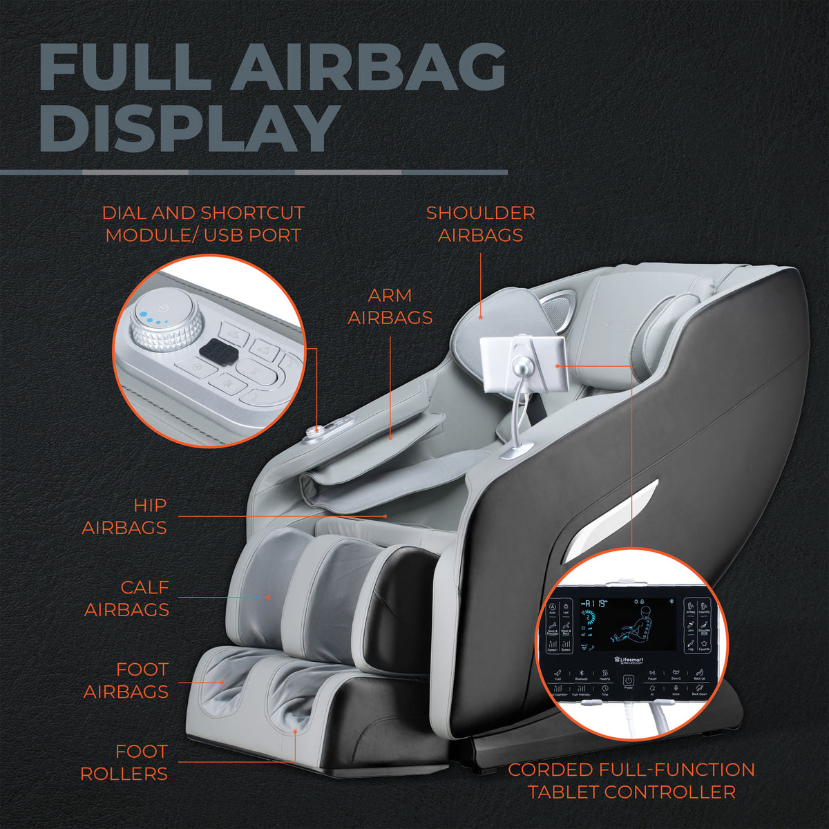 Lifesmart 2D Deluxe Full Body Massage Chair Multilevel Zero-Gravity Lounger - VMInnovations
