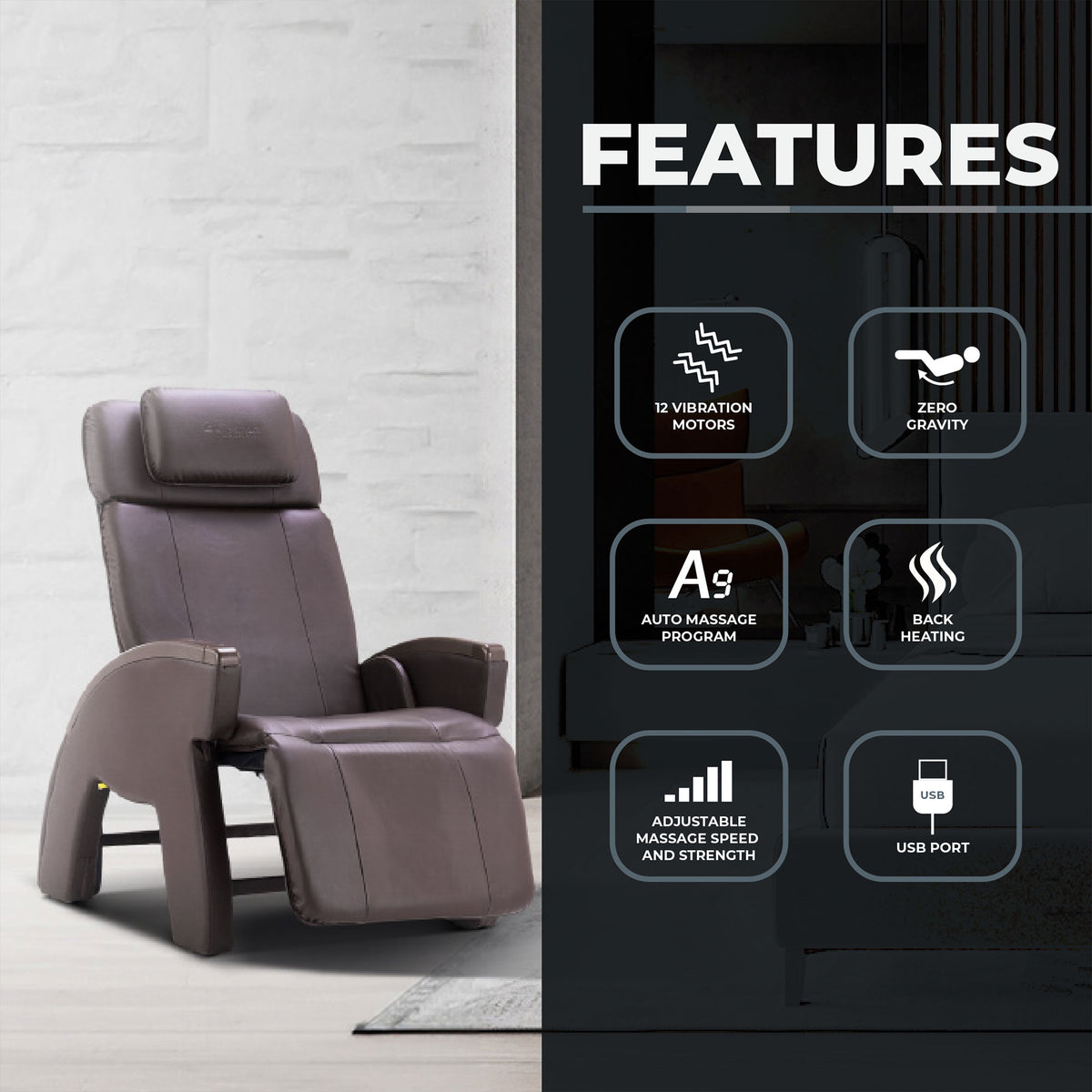 Lifesmart Zero Gravity Recliner Massage Chair with Adjustable Massage Strengths - VMInnovations