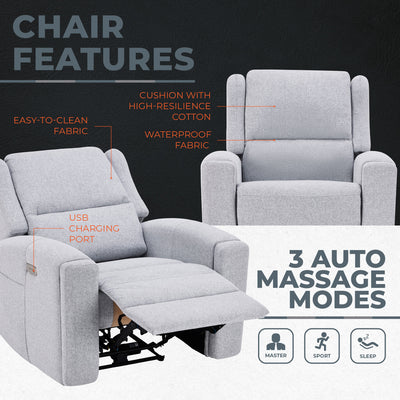 Lifesmart G4 Reclining Massage Chair Comfy Living Room Recliner with Cup Holders - VMInnovations