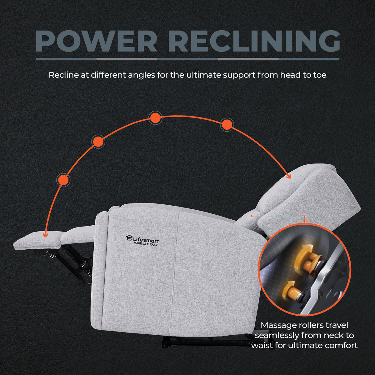 Lifesmart G4 Reclining Massage Chair Comfy Living Room Recliner with Cup Holders - VMInnovations