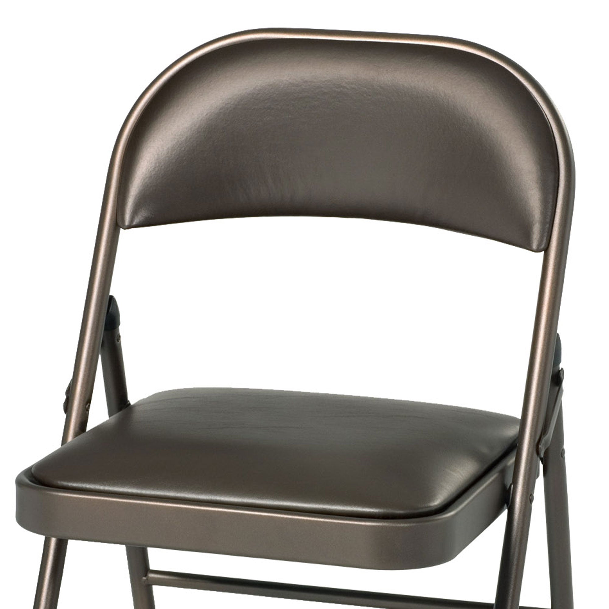 MECO Sudden Comfort Vinyl Seat Padded Folding Chair, (Set of 4) (Open Box) - VMInnovations