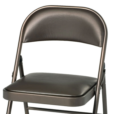 MECO Sudden Comfort Vinyl Seat Padded Folding Chair, (Set of 4) (Open Box) - VMInnovations