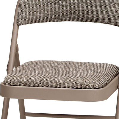 MECO Sudden Comfort Deluxe Courtyard Fabric Padded Folding Chair, (Set of 4) - VMInnovations