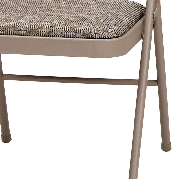 MECO Sudden Comfort Deluxe Courtyard Fabric Padded Folding Chair, (Set of 4) - VMInnovations
