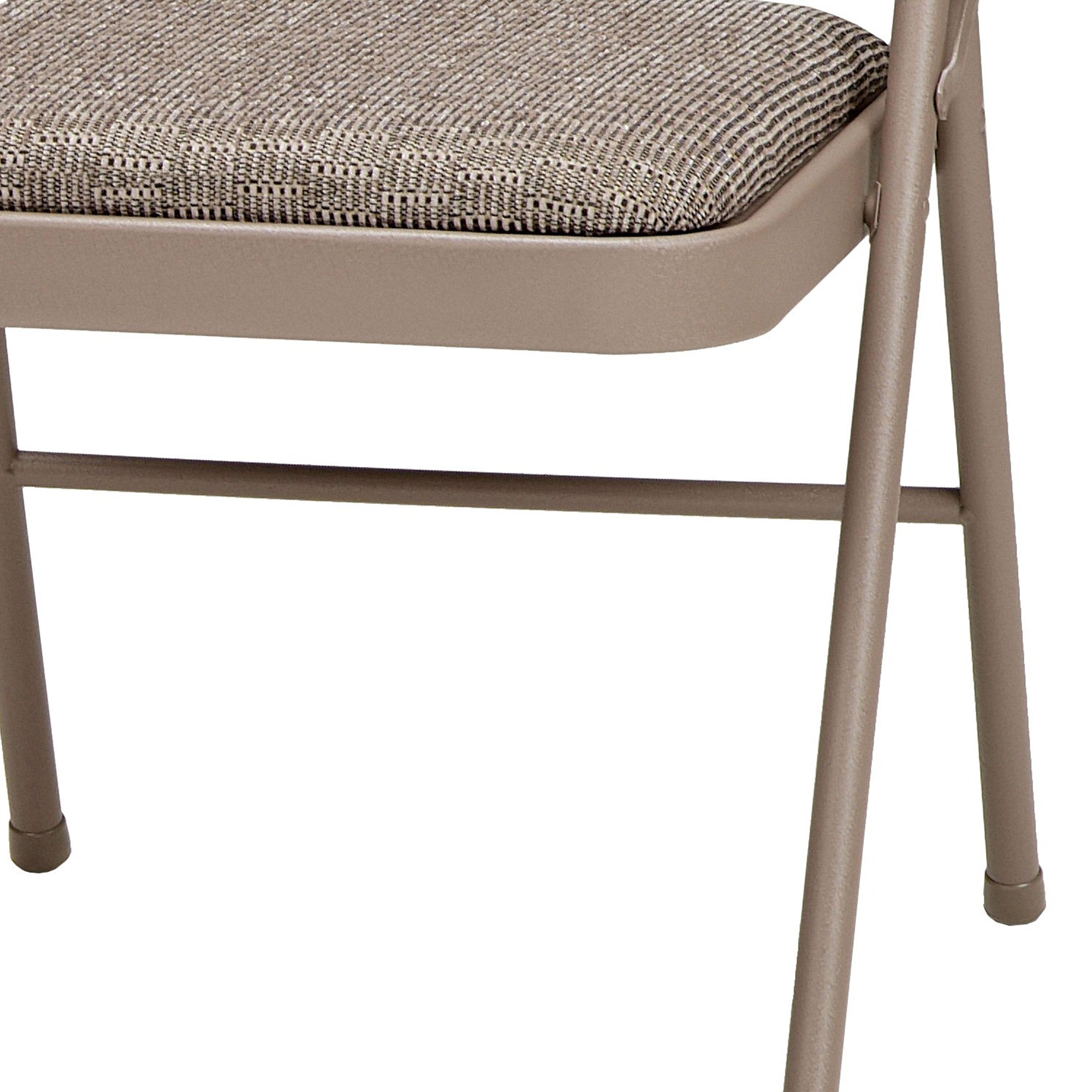 MECO Sudden Comfort Deluxe Courtyard Fabric Padded Folding Chair,(4Pc)(Open Box) - VMInnovations