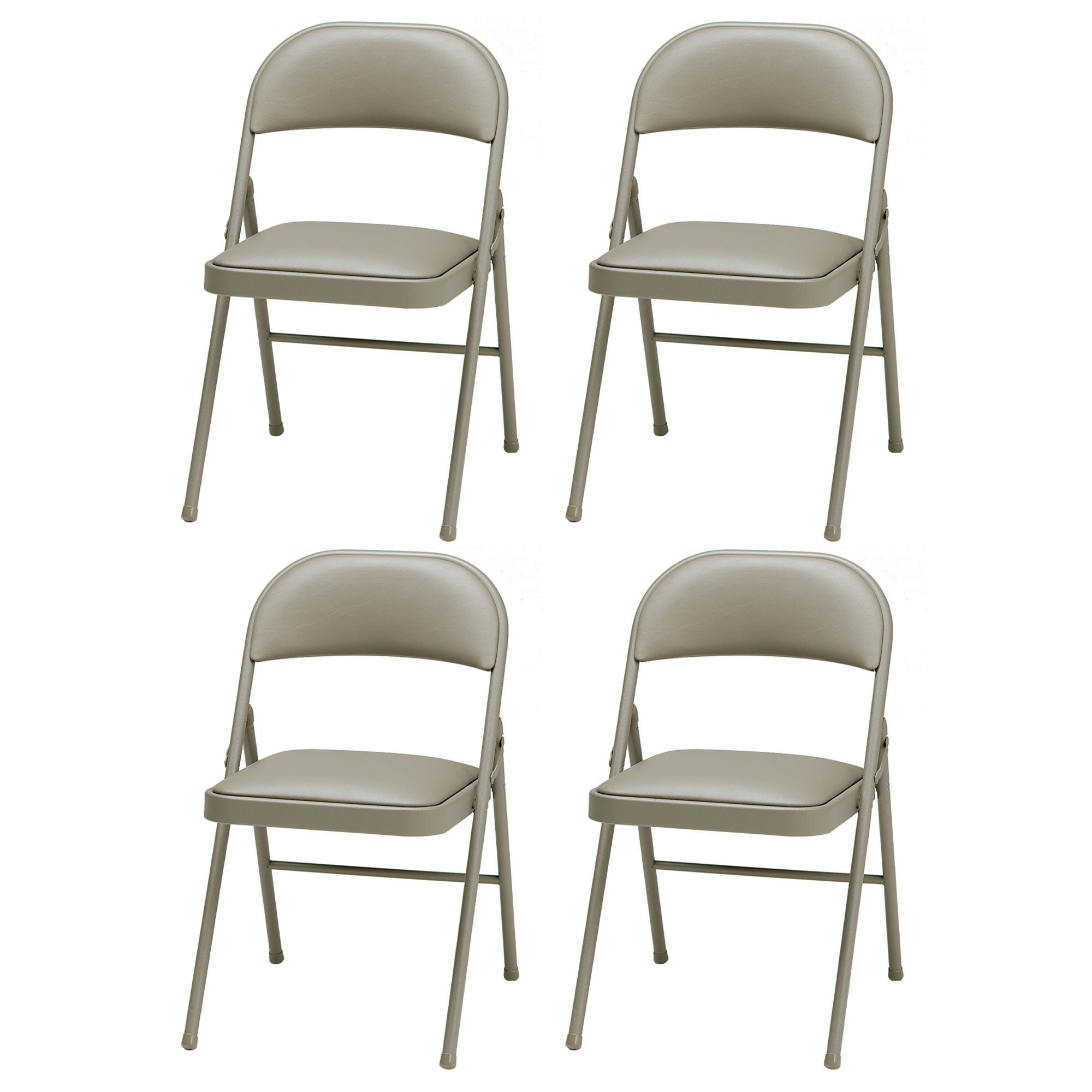 MECO Sudden Comfort Deluxe Chicory Lace Padded Folding Chair, (4pc) (Open Box) - VMInnovations