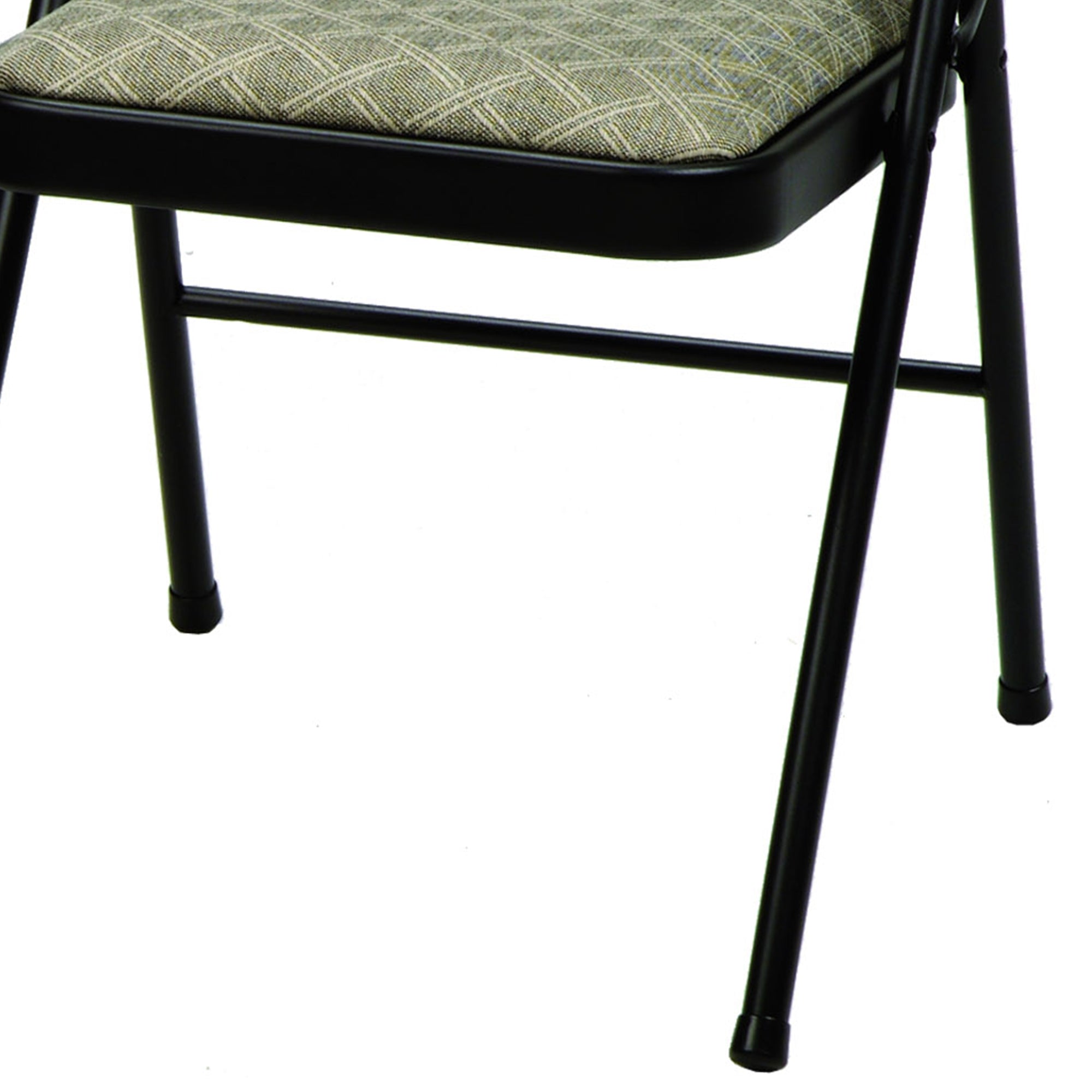 MECO Sudden Comfort Deluxe Zuni Fabric Padded Folding Chair, Black (Set of 4) - VMInnovations