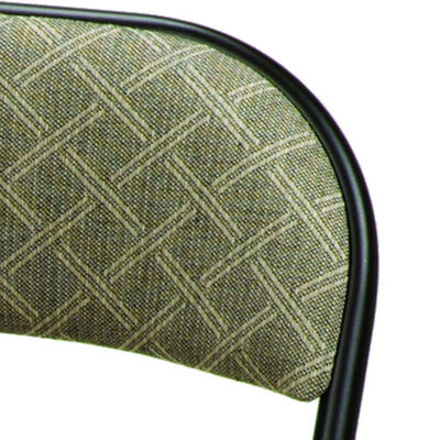 MECO Sudden Comfort Deluxe Zuni Fabric Padded Folding Chair, Black (Set of 4) - VMInnovations