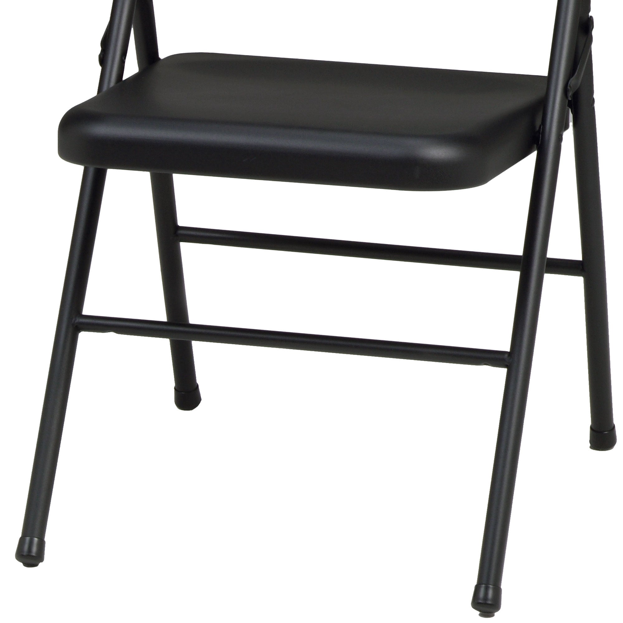 MECO Sudden Comfort All Steel Folding Chair, Black Lace(Set of 4) (Open Box) - VMInnovations