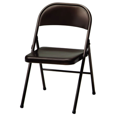 MECO Sudden Comfort All Steel Indoor Outdoor Folding Chair, Cinnabar (Set of 4)