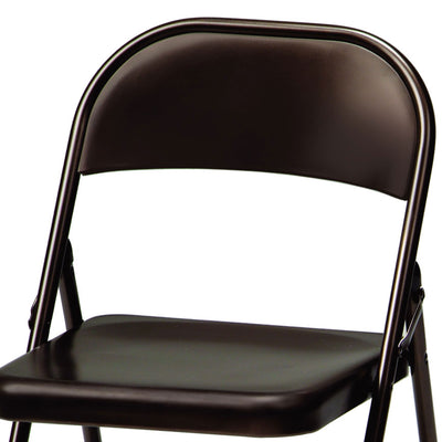 MECO Sudden Comfort All Steel Outdoor Folding Chair, Cinnabar (4pc)(Open Box) - VMInnovations