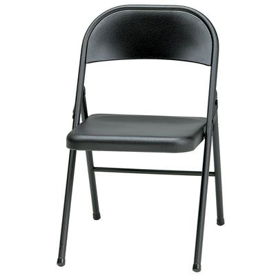 MECO Sudden Comfort All Steel Folding Chair Set, Black (Set of 4) (Open Box) - VMInnovations