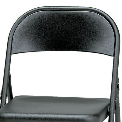 MECO Sudden Comfort All Steel Folding Chair Set, Black (Set of 4) (Open Box) - VMInnovations