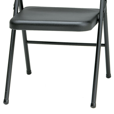 MECO Sudden Comfort All Steel Folding Chair Set, Black (Set of 4) (Open Box) - VMInnovations