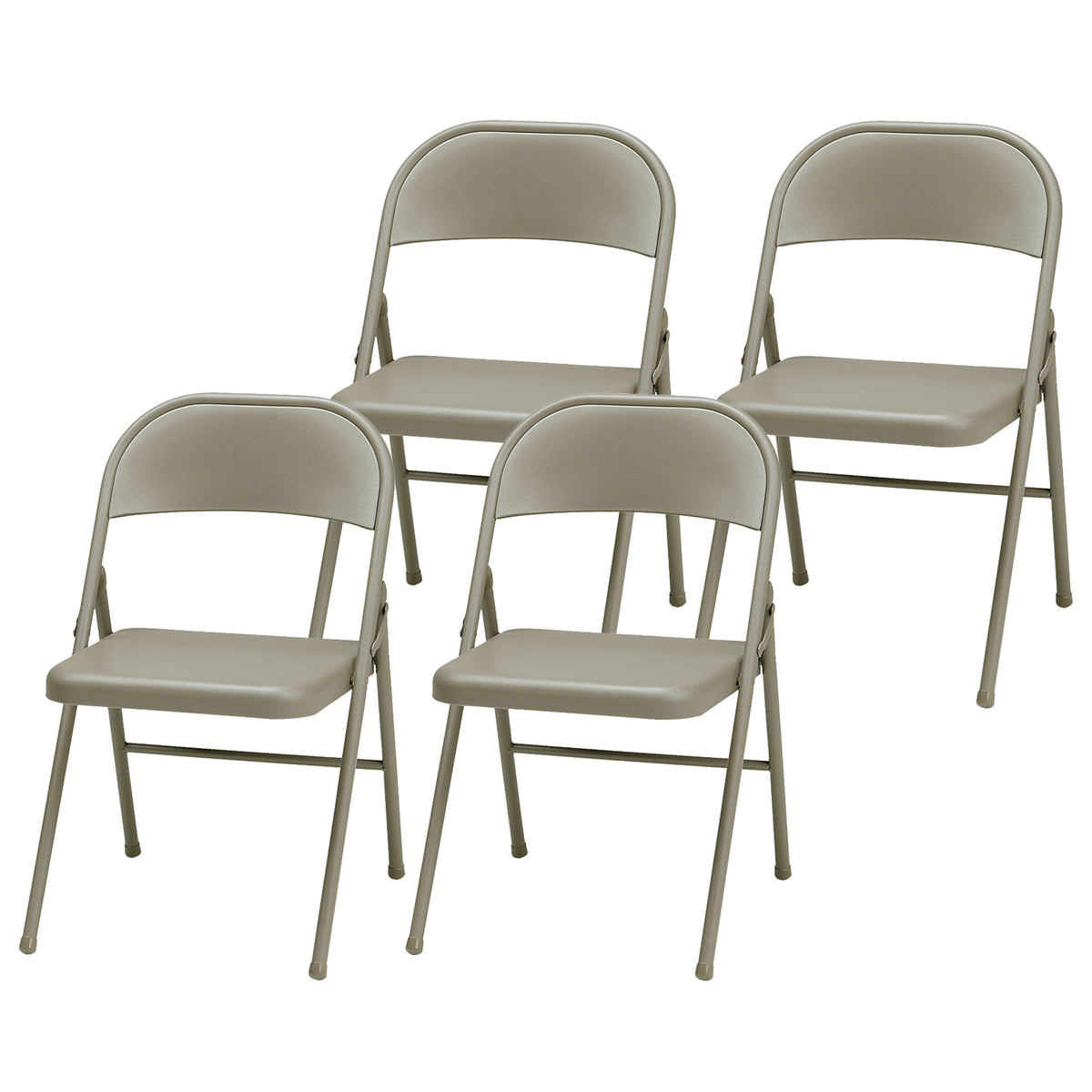 MECO Sudden Comfort Steel Folding Chair Set, Chicory Lace Frame (4Pc) (Open Box)