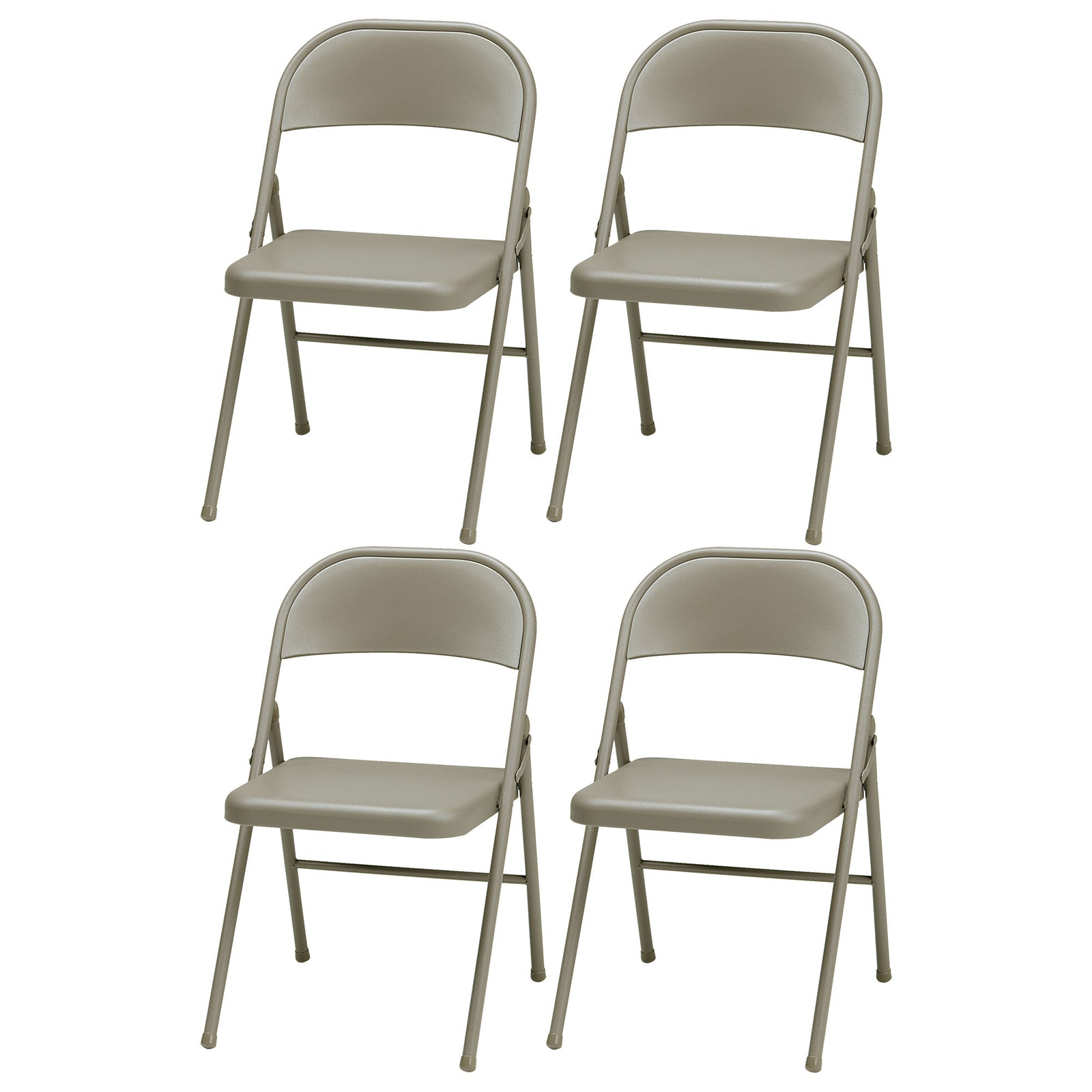 MECO Sudden Comfort Steel Folding Chair Set, Chicory Lace Frame (4Pc) (Open Box) - VMInnovations