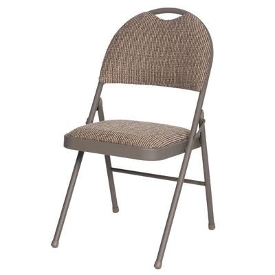 MECO Sudden Comfort Motif Fabric Double Pad High Back Folding Chair, (Set of 4) - VMInnovations