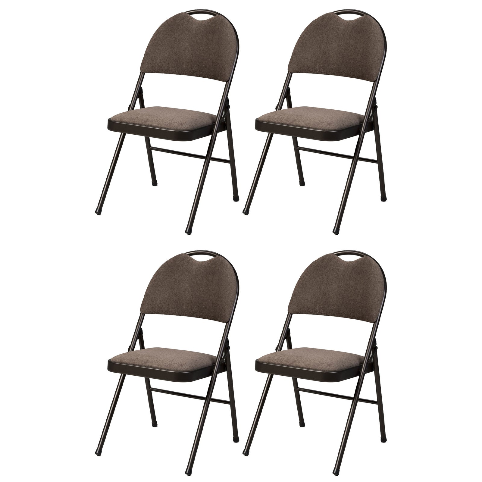 MECO Sudden Comfort Corrin Fabric Double Pad High Back Folding Chair, (Set of 4) - VMInnovations
