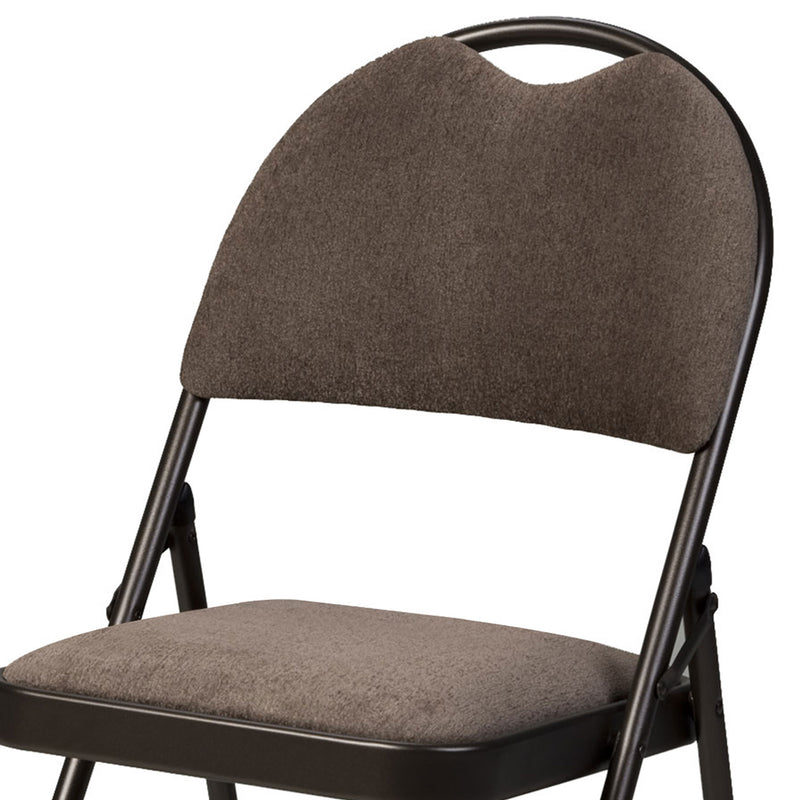 MECO Sudden Comfort Corrin Fabric Double Pad High Back Folding Chair, (Set of 4)
