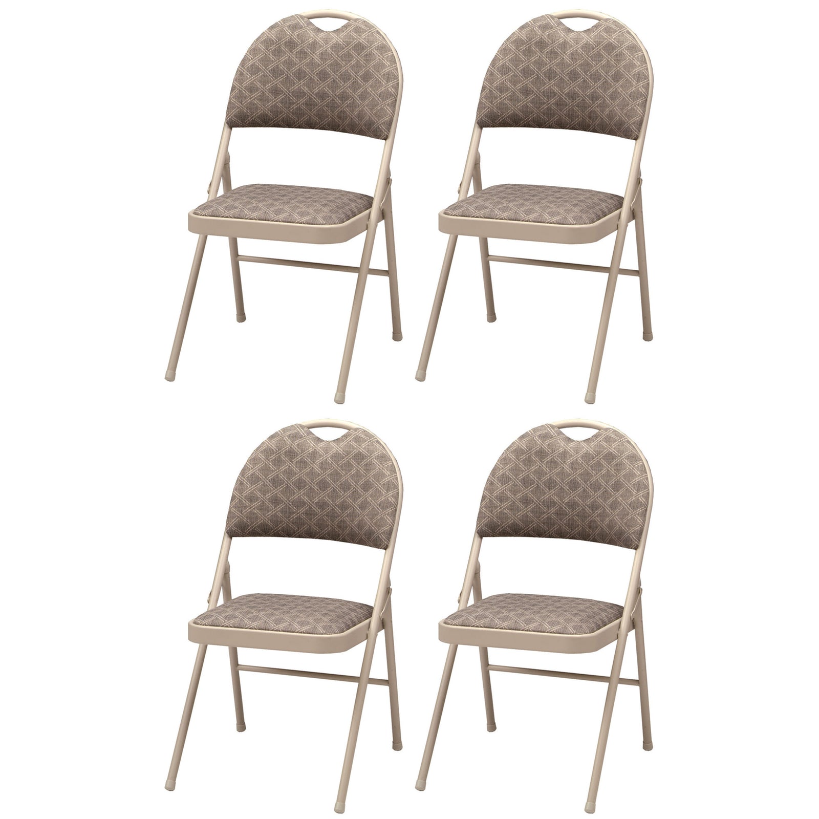 MECO Sudden Comfort Zuni Fabric Double Padded High Back Folding Chair (Set of 4) - VMInnovations
