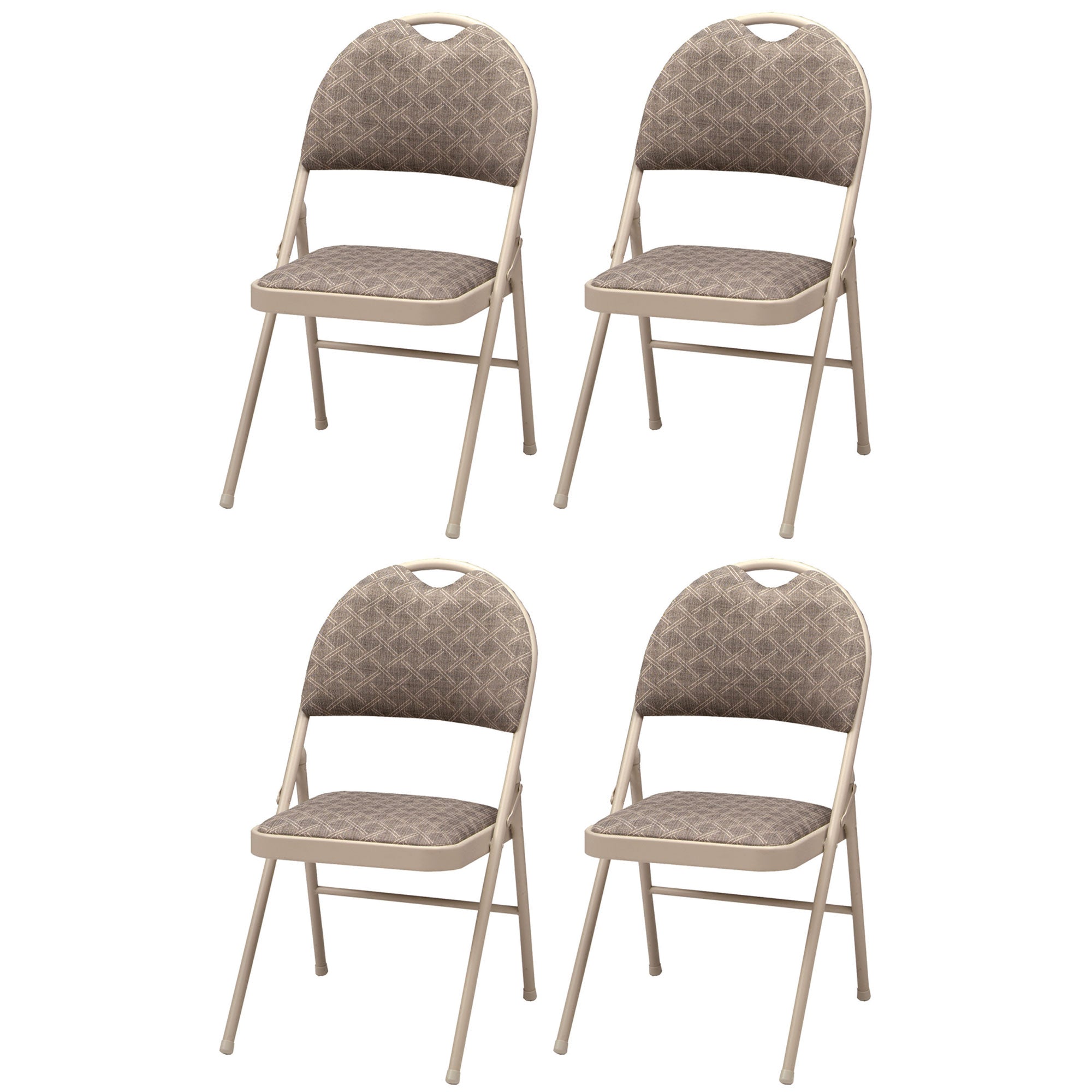 MECO Sudden Comfort Zuni Fabric Double Padded High Back Folding Chair (Set of 4) - VMInnovations