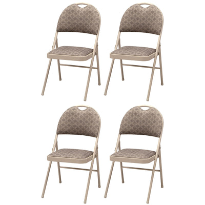 MECO Sudden Comfort Zuni Fabric Double Padded High Back Folding Chair (Set of 4) - VMInnovations