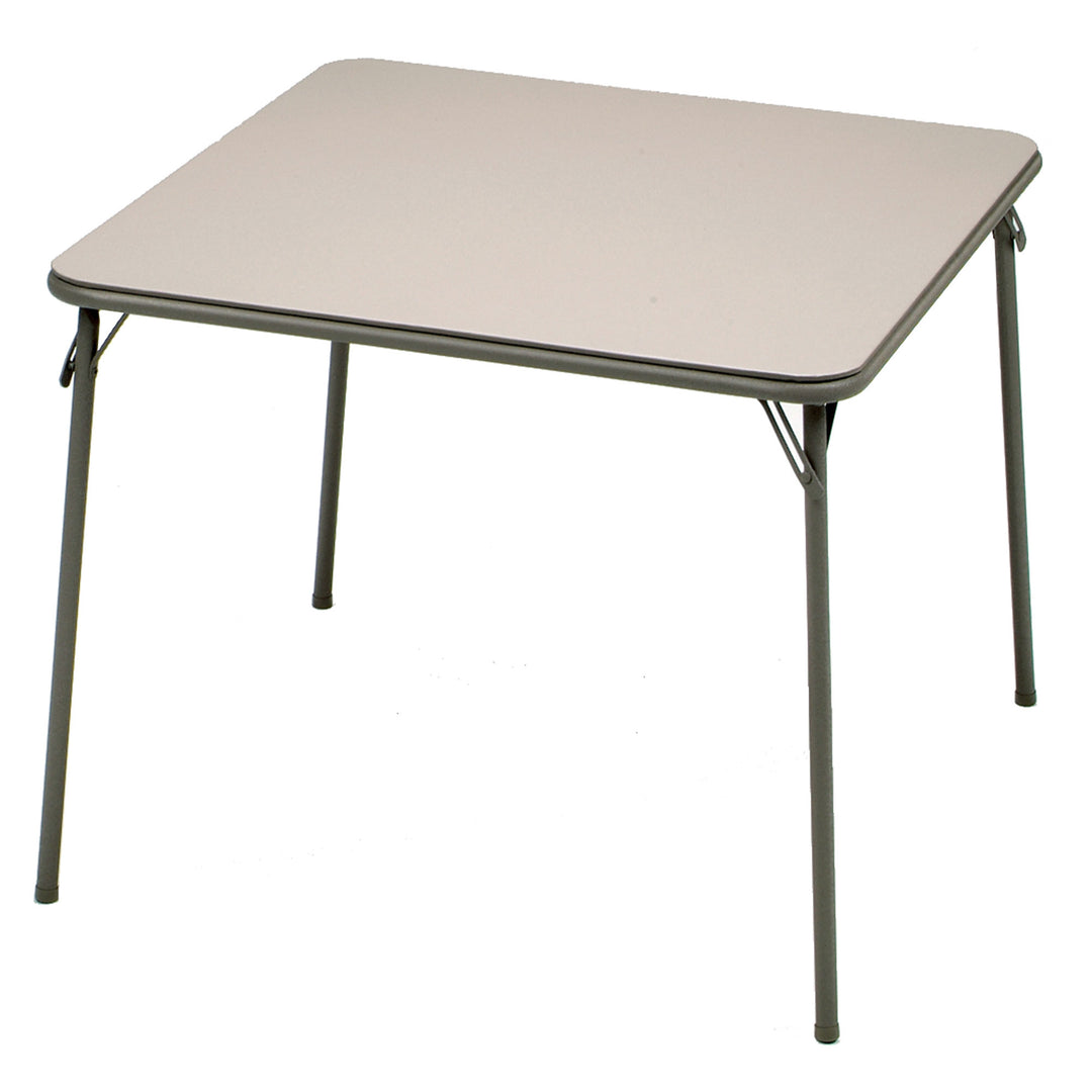 MECO Sudden Comfort 34"x34" Square Metal Folding Card Table, Chicory Lace (Used)