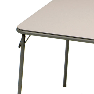 MECO Sudden Comfort 34"x34" Square Metal Folding Card Table, Chicory Lace (Used) - VMInnovations
