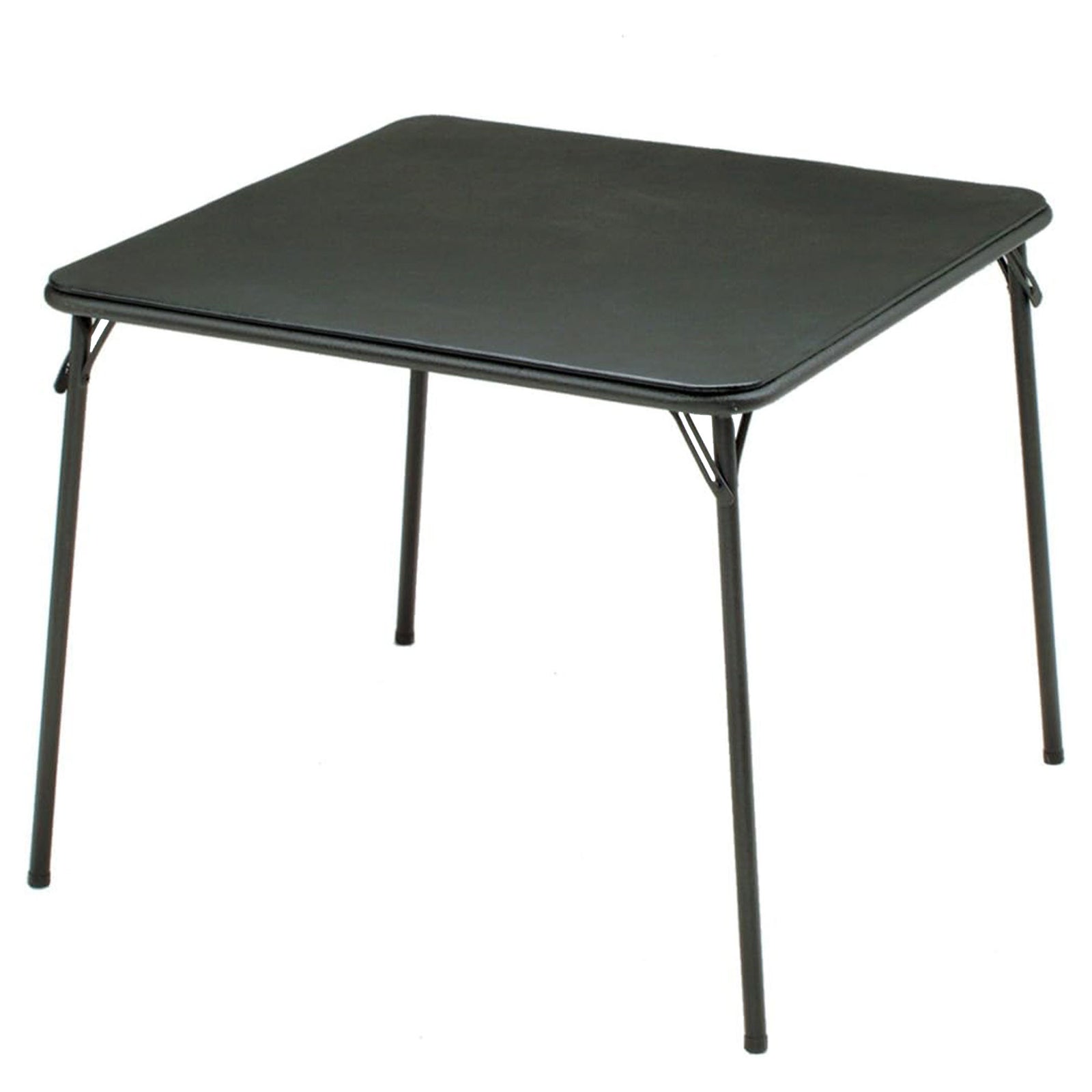 MECO Sudden Comfort 34"x34" Square Metal Folding Dining Card Table, Black (Used) - VMInnovations
