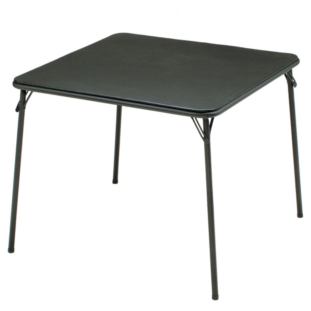 MECO Sudden Comfort 34"x34" Metal Folding Dining Card Table, Black (Open Box) - VMInnovations