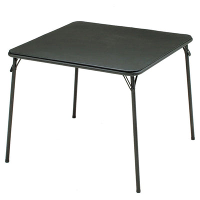 MECO Sudden Comfort 34"x34" Metal Folding Dining Card Table, Black (Open Box) - VMInnovations