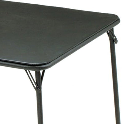 MECO Sudden Comfort 34"x34" Metal Folding Dining Card Table, Black (Open Box) - VMInnovations